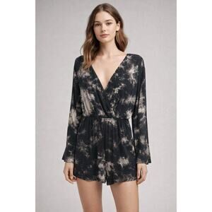 Audrey 3+1 Tie Dye Romper Elastic Waist Soft Stretchy Long Sleeve M-L